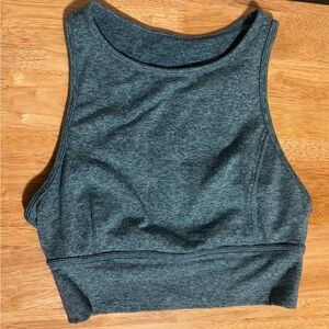 JoyLab Dark Heathered Turquoise Crop Top